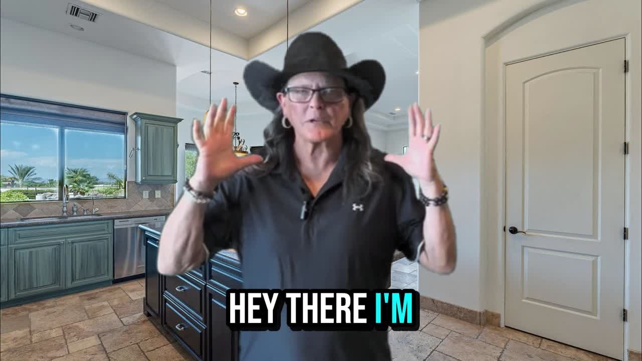 Kim Williamson filming a video for buyers